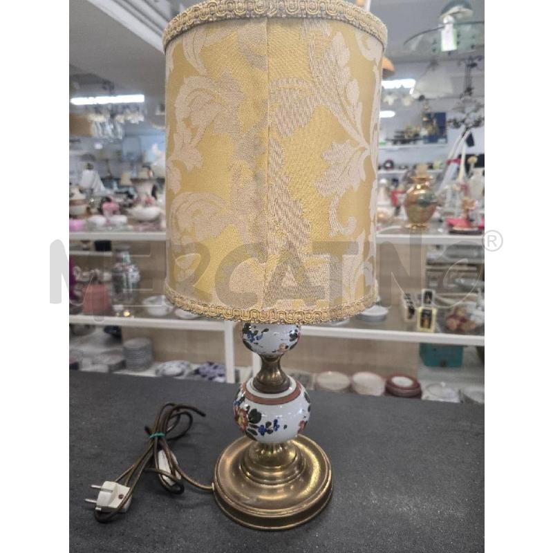 LUME BASE DORATA FIORI COLORATI | Mercatino dell'Usato Acerra 1