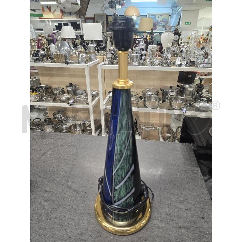 LUME BLU NERO VERDE BASE TONDA DORATA | Mercatino dell'Usato Acerra 1