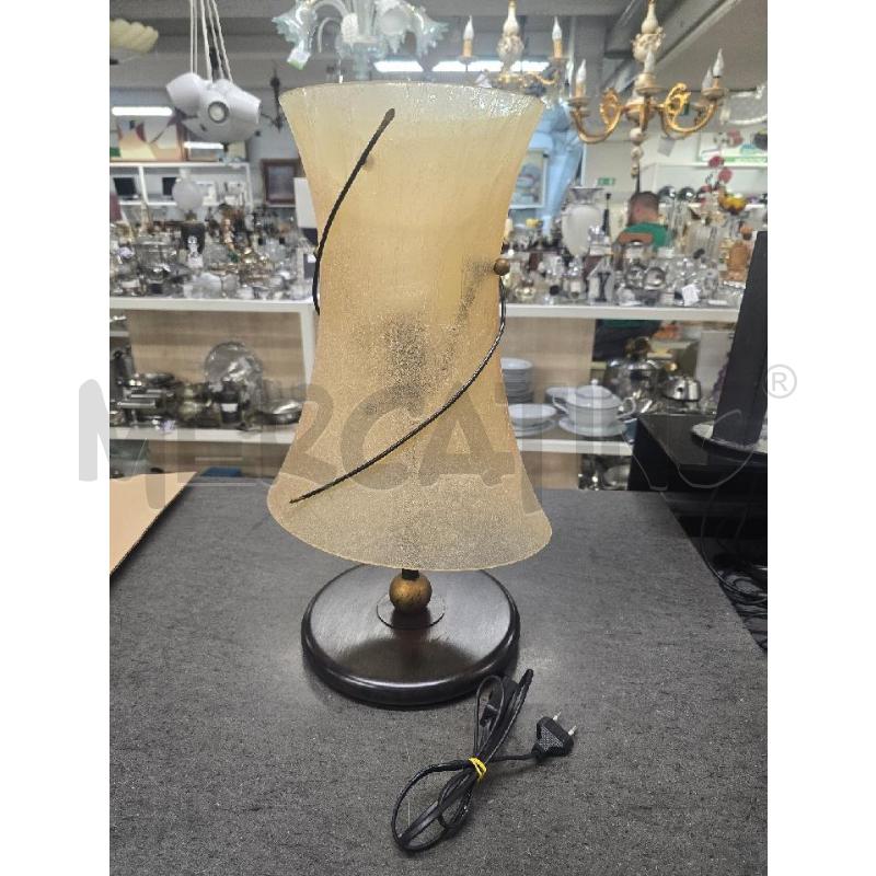 LUME GRANDE BASE MARRONE COPPA ARANCIONE | Mercatino dell'Usato Acerra 1