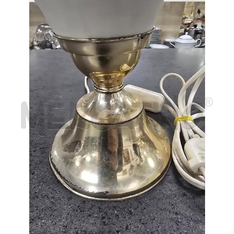 LUME GRANDE BIANCO FIORELLINI BASE DORATA | Mercatino dell'Usato Acerra 4