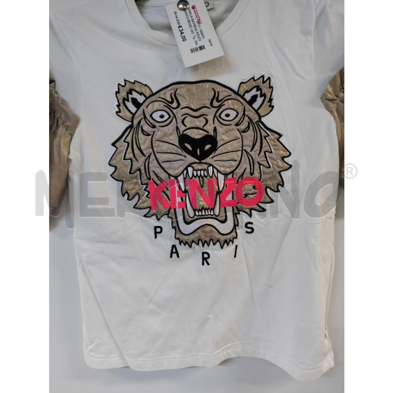MAGLIA BAMBINA KENZO BIANCO BEIGE LEONE | Mercatino dell'Usato Acerra 2