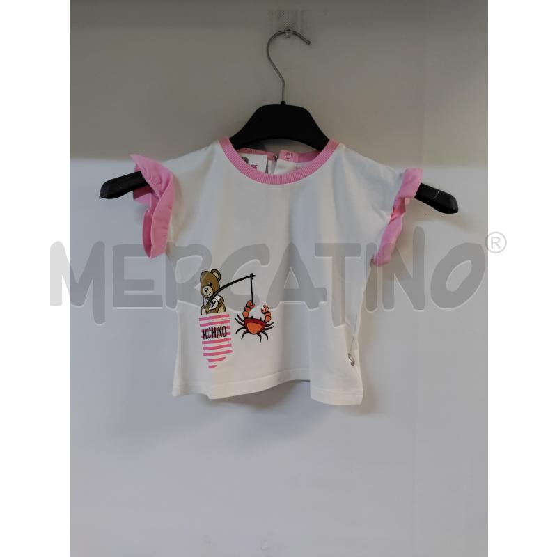 MAGLIA BAMBINA MOSCHINO BIANCO ROSA | Mercatino dell'Usato Acerra 1