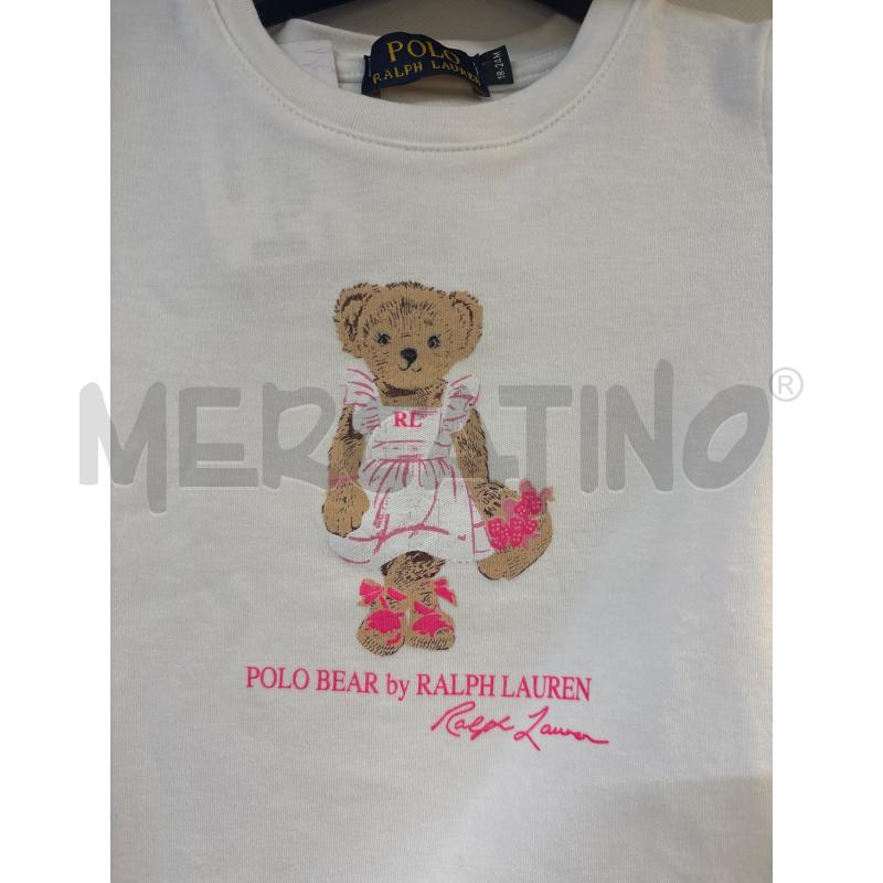 MAGLIA BAMBINA POLO RALPH LAUREN BIANCA CON ORSO | Mercatino dell'Usato Acerra 2