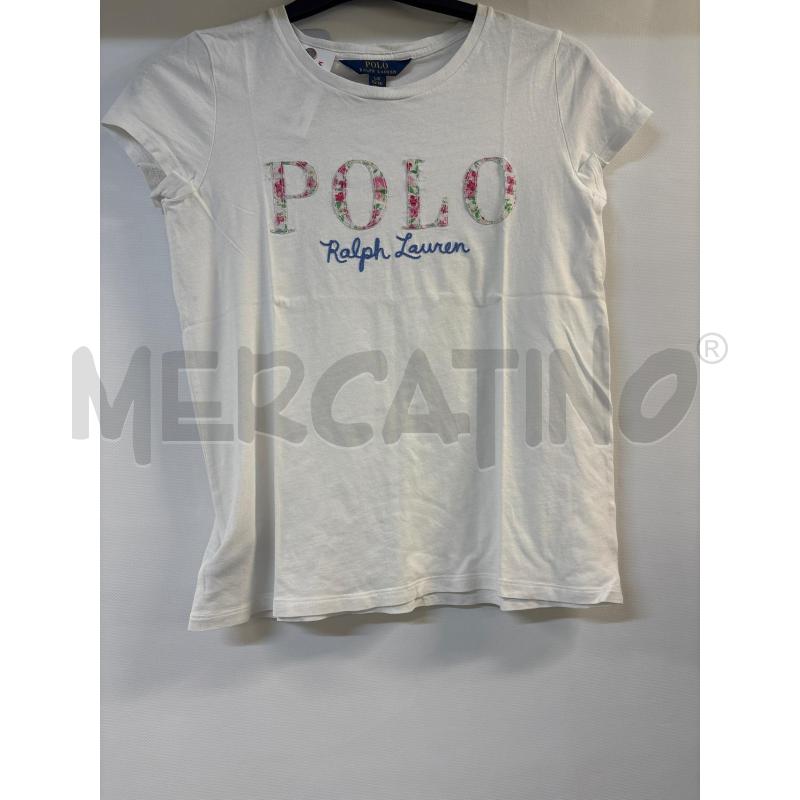 MAGLIA BAMBINA POLO RALPH LAUREN BIANCO LOGO FIORI | Mercatino dell'Usato Acerra 1