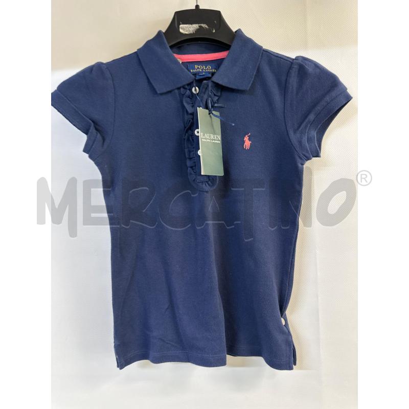 MAGLIA BAMBINA POLO RALPH LAUREN BLU STEMMA ROSA | Mercatino dell'Usato Acerra 1