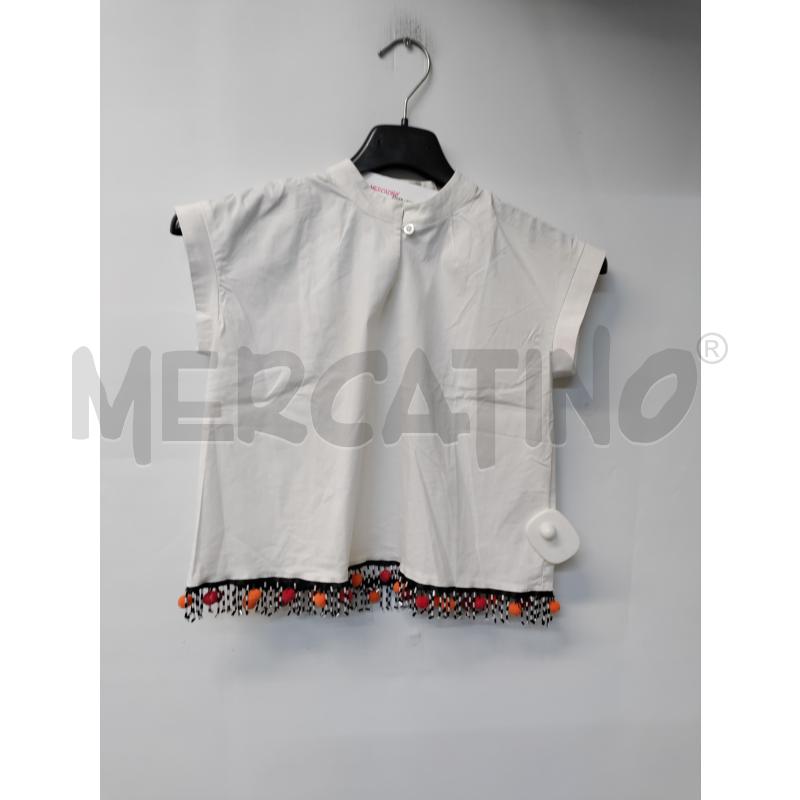 MAGLIA BAMBINA RELISH BIANCO FRANGE NERO BIANCO | Mercatino dell'Usato Acerra 1