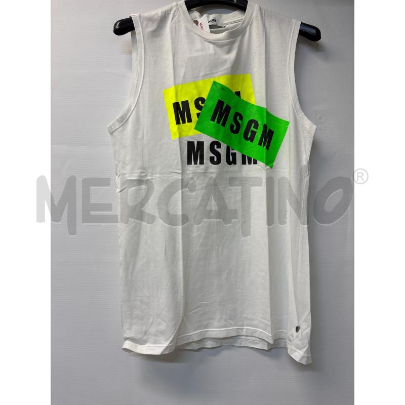 MAGLIA BAMBINO MSGM BIANCO VERDE GIALLO | Mercatino dell'Usato Acerra 1