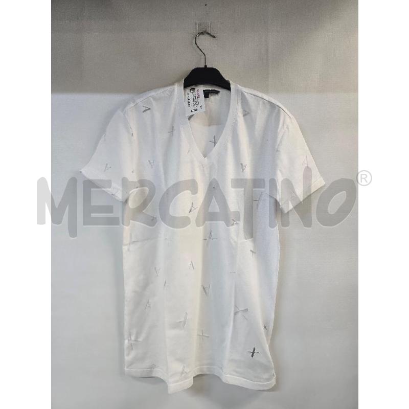 MAGLIA DONNA ARMANI EXCHANGE BIANCO LETTERE TRAFORATE | Mercatino dell'Usato Acerra 1