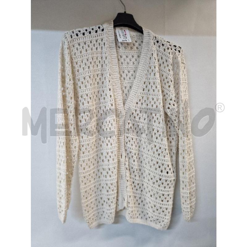 MAGLIA DONNA BIANCO RICAMI BOTT FIORI SILVER  | Mercatino dell'Usato Acerra 1