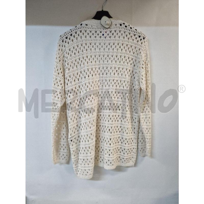 MAGLIA DONNA BIANCO RICAMI BOTT FIORI SILVER  | Mercatino dell'Usato Acerra 2
