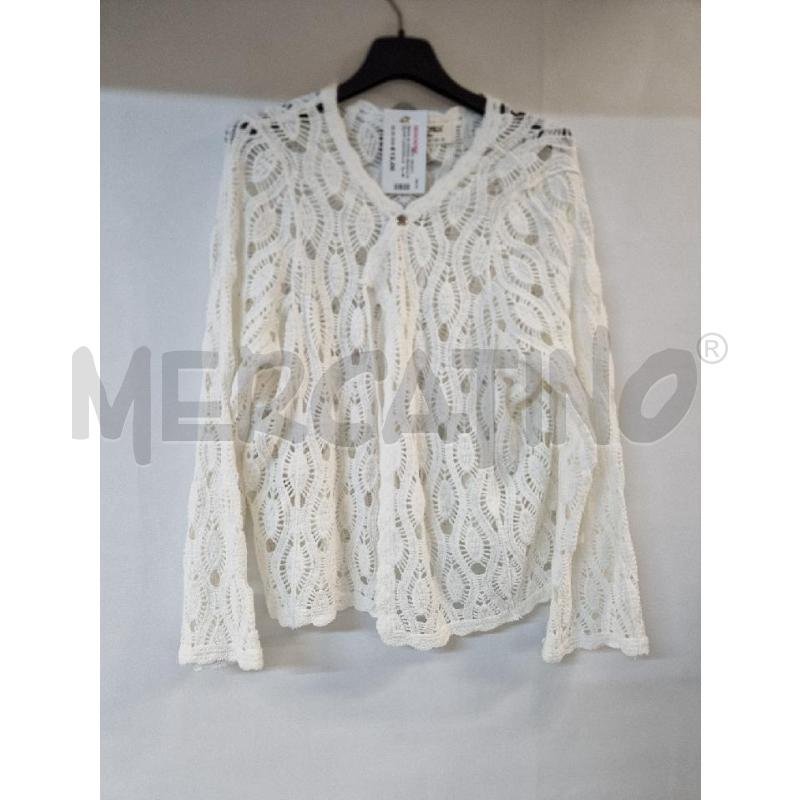MAGLIA DONNA BIANCO RICAMI CAMOMILLA | Mercatino dell'Usato Acerra 1