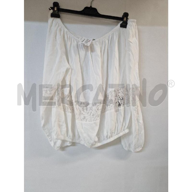 MAGLIA DONNA BIANCO RICAMI FIORI GUESS | Mercatino dell'Usato Acerra 1