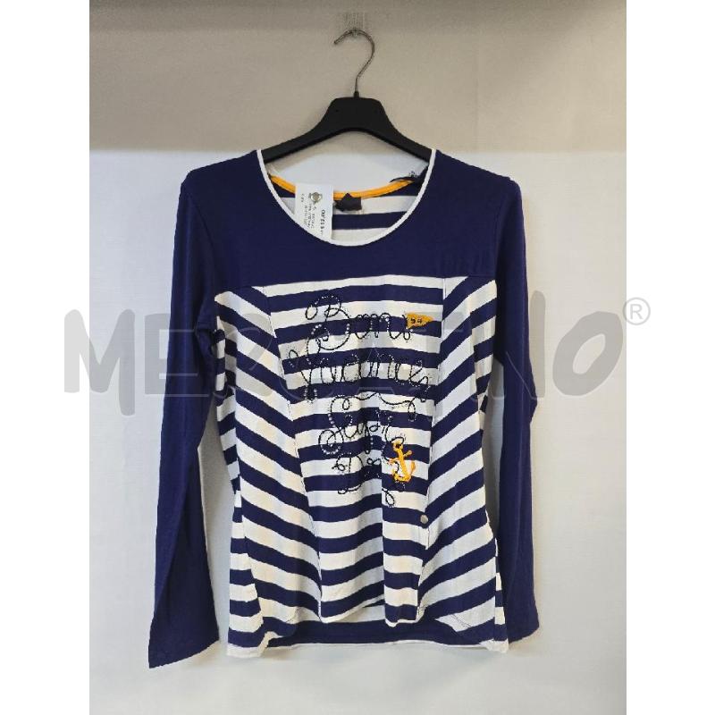 MAGLIA DONNA BLU BIANCO RIGHE CAMOMILLA | Mercatino dell'Usato Acerra 1
