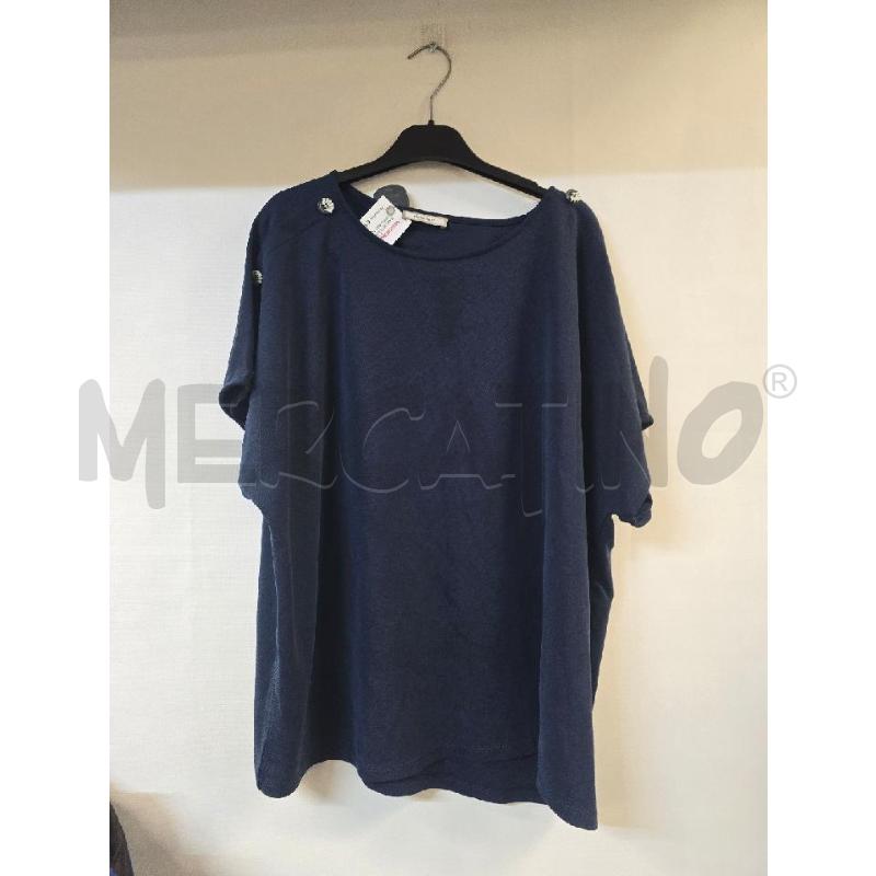 MAGLIA DONNA BLU ELENA MIRO BOTTONI SPALLE | Mercatino dell'Usato Acerra 1