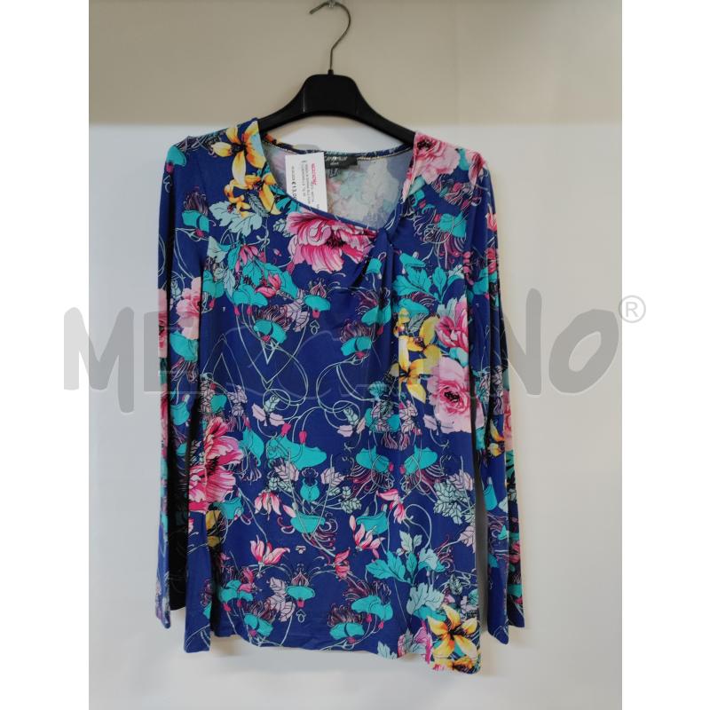 MAGLIA DONNA BLU FIORI CAMOMILLA | Mercatino dell'Usato Acerra 1