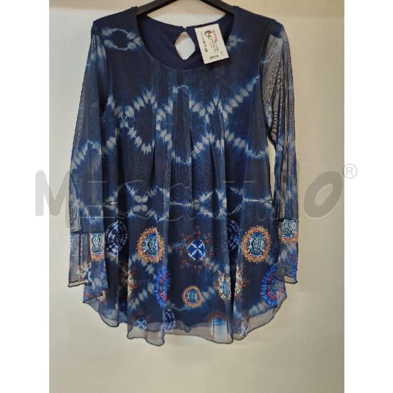 MAGLIA DONNA BLU VELO DESIGUAL  | Mercatino dell'Usato Acerra 1