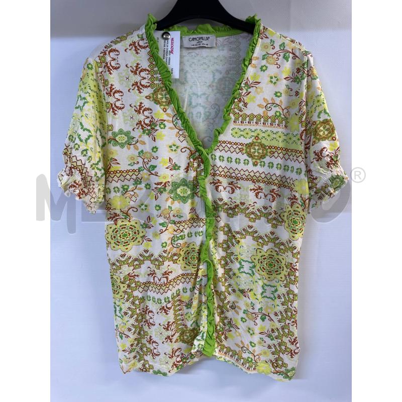 MAGLIA DONNA CAMOMILLA BEIGE FANTASIA VERDE MARRONE | Mercatino dell'Usato Acerra 1