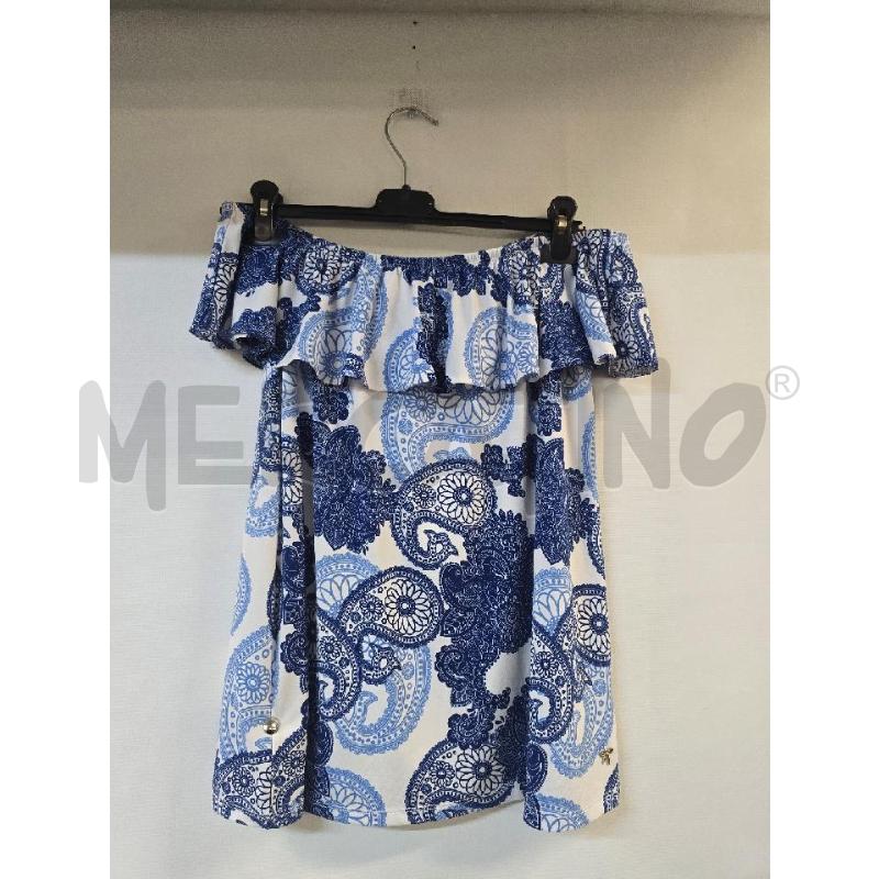 MAGLIA DONNA CAMOMILLA FANTASIA BLU BIANCO  | Mercatino dell'Usato Acerra 1