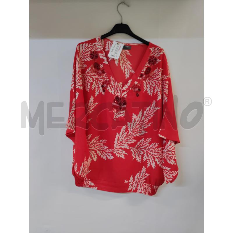 MAGLIA DONNA CAMOMILLA ROSSO BIANCO | Mercatino dell'Usato Acerra 1