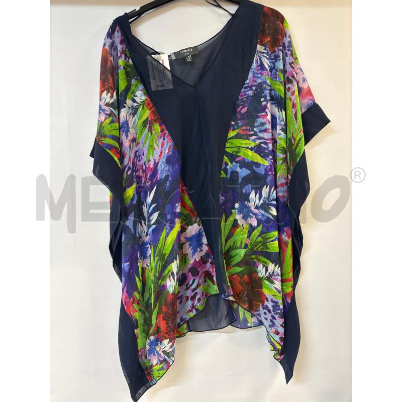 MAGLIA DONNA CAMOMILLA VELATA BLU PIANTE | Mercatino dell'Usato Acerra 1