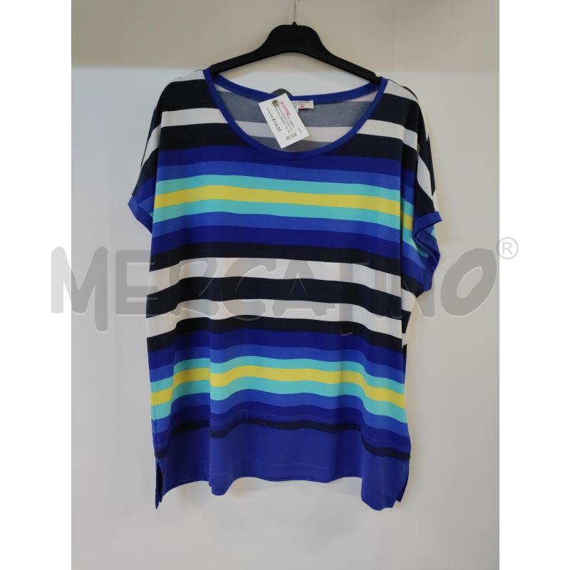 MAGLIA DONNA CARLA FERRONI BLU BIANCO GIALLO | Mercatino dell'Usato Acerra 1