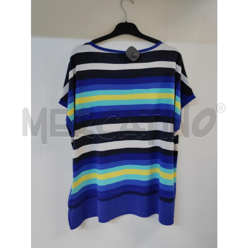MAGLIA DONNA CARLA FERRONI BLU BIANCO GIALLO | Mercatino dell'Usato Acerra 2