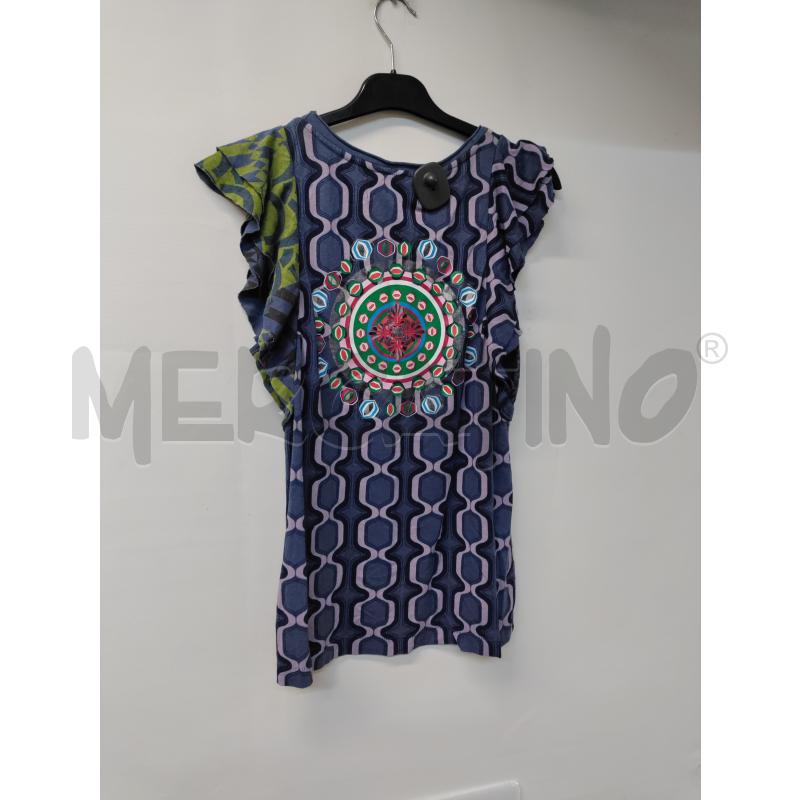 MAGLIA DONNA DESIGUAL BLU BEIGE | Mercatino dell'Usato Acerra 2