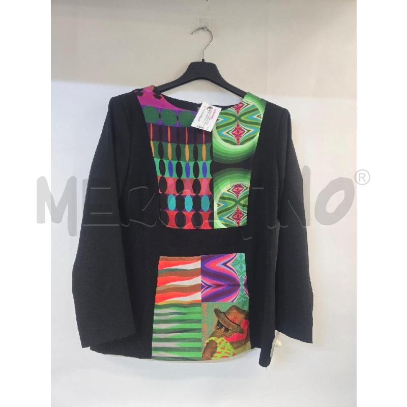MAGLIA DONNA DESIGUAL NERO VERDE VIOLA | Mercatino dell'Usato Acerra 1