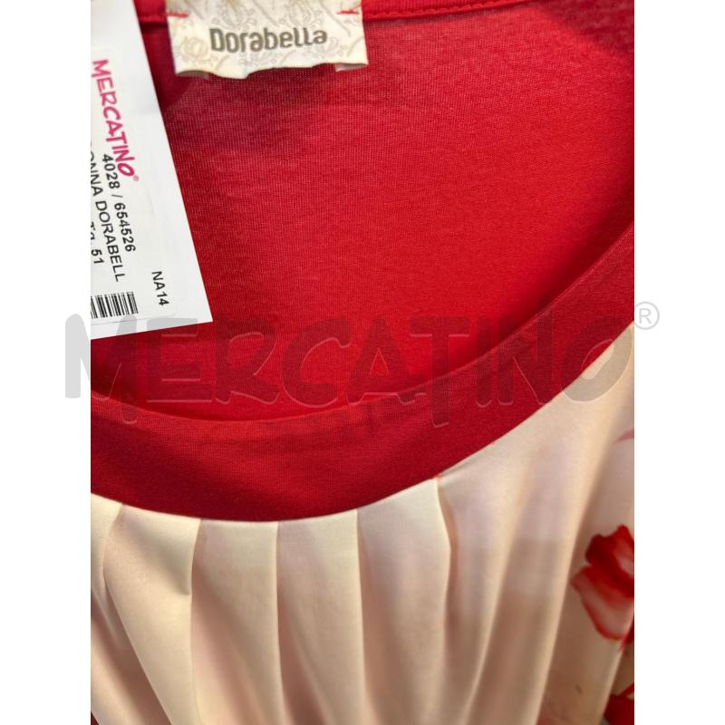 MAGLIA DONNA DORABELLA FIORI ROSSI CON STRASS | Mercatino dell'Usato Acerra 2
