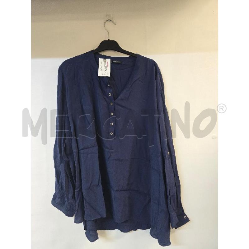 MAGLIA DONNA FIORELLA RUBINO BLU CON BOTTONI COLLO | Mercatino dell'Usato Acerra 1