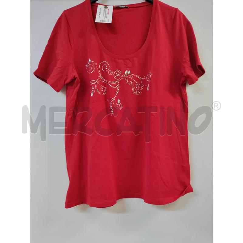 MAGLIA DONNA FIORELLA RUBINO ROSSO CON STRASS | Mercatino dell'Usato Acerra 1