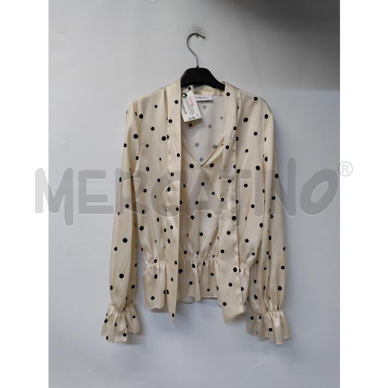 MAGLIA DONNA GIORGIA&JOHNS BEIGE PUNTI NERO | Mercatino dell'Usato Acerra 1