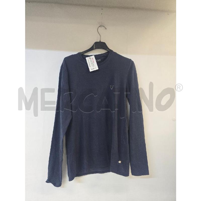 MAGLIA DONNA GUESS BLU MANICA LUNGA | Mercatino dell'Usato Acerra 1