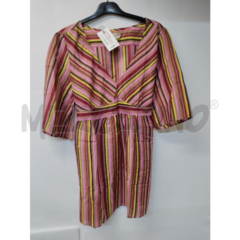 MAGLIA DONNA IBLUES RIGHE MARRONE ROSA GIALLO | Mercatino dell'Usato Acerra 1