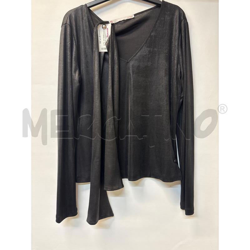 MAGLIA DONNA LAURA BIAGIOTTI NERA LUCIDA | Mercatino dell'Usato Acerra 1