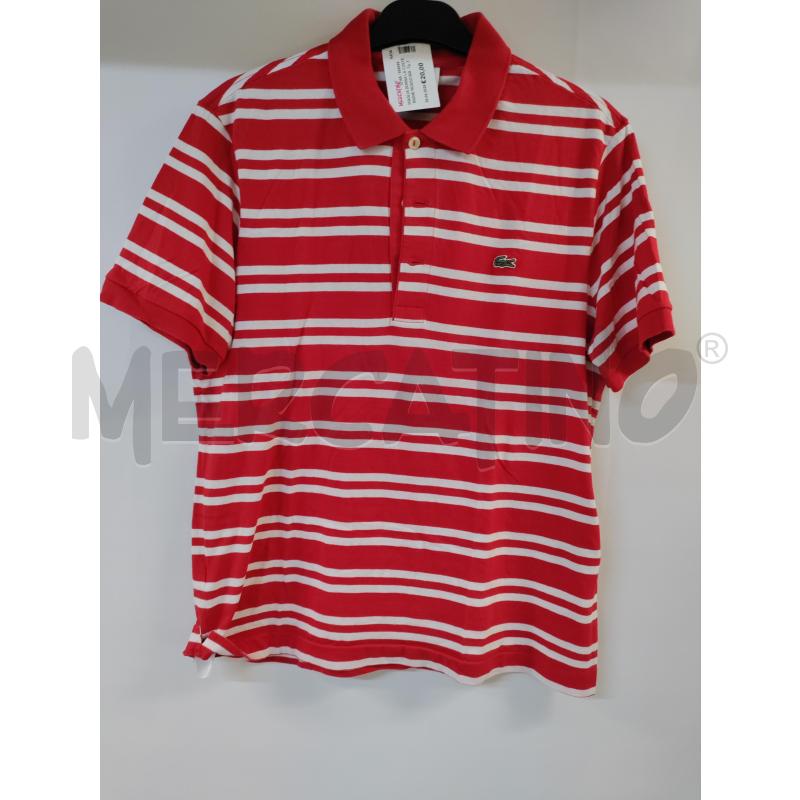MAGLIA DONNA LA COSTE RIGHE ROSSO BIANCO | Mercatino dell'Usato Acerra 1