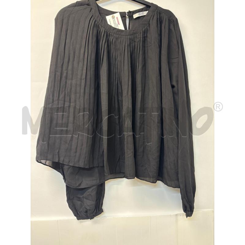 MAGLIA DONNA LIUJO NERO PLISSETTATA | Mercatino dell'Usato Acerra 1