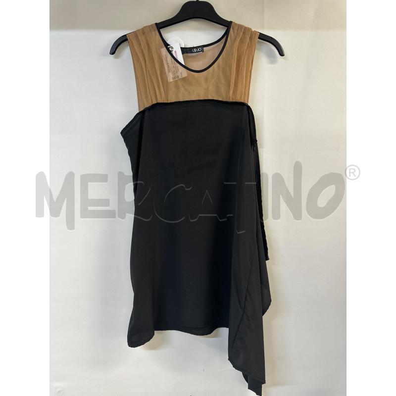 MAGLIA DONNA LIUJO SMANICATA NERO VELATA MARRONE | Mercatino dell'Usato Acerra 1