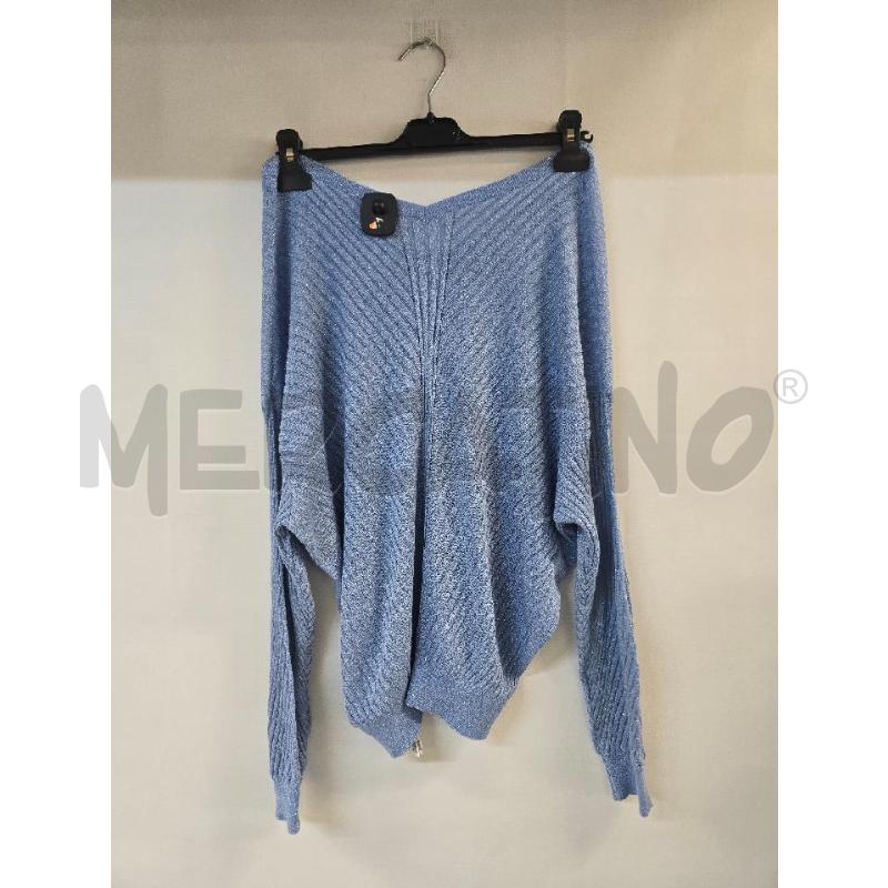 MAGLIA DONNA LIU-JO CELESTE LAMINATO | Mercatino dell'Usato Acerra 2