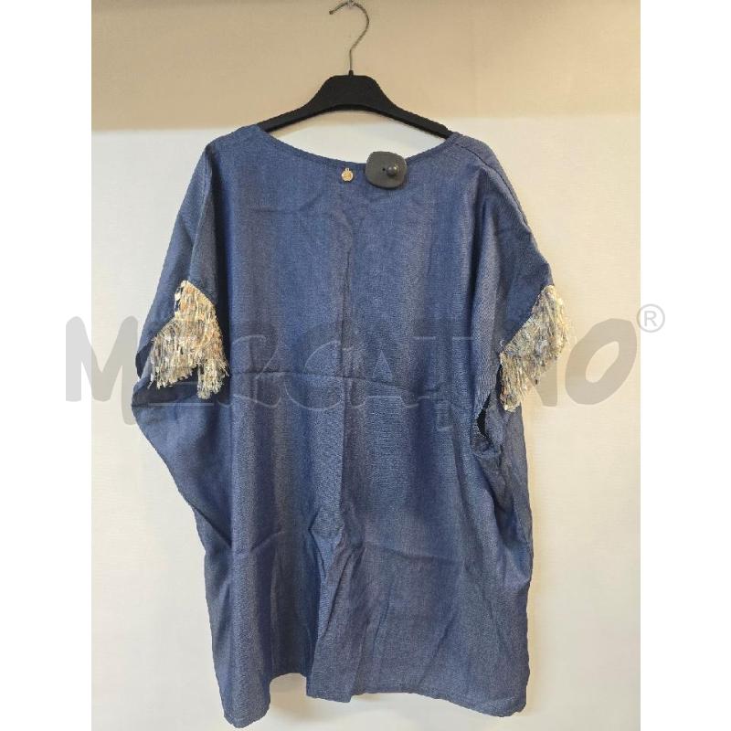 MAGLIA DONNA LIZALÙ BLU MANICA FRANGE | Mercatino dell'Usato Acerra 2