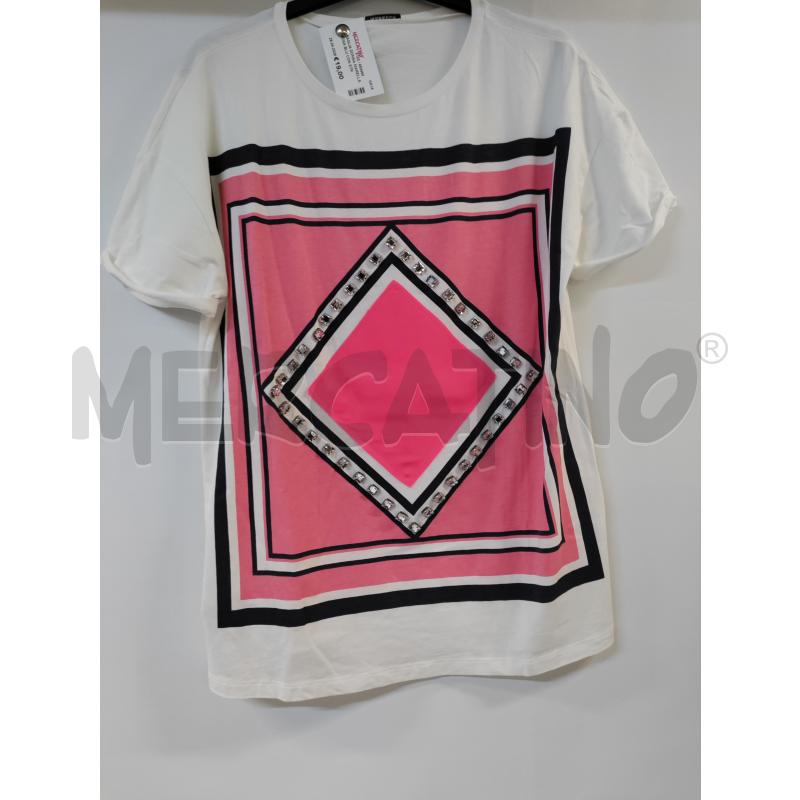 MAGLIA DONNA MARELLA ROSA BLU CON STRASS GRANDI | Mercatino dell'Usato Acerra 1