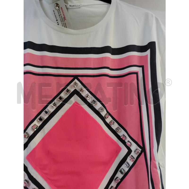 MAGLIA DONNA MARELLA ROSA BLU CON STRASS GRANDI | Mercatino dell'Usato Acerra 2