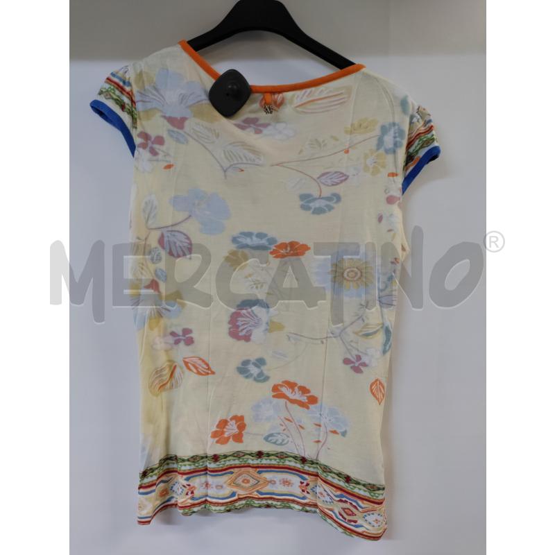 MAGLIA DONNA MARLBORO CLASSICS GIALLO ARANCIONE FIORI | Mercatino dell'Usato Acerra 2