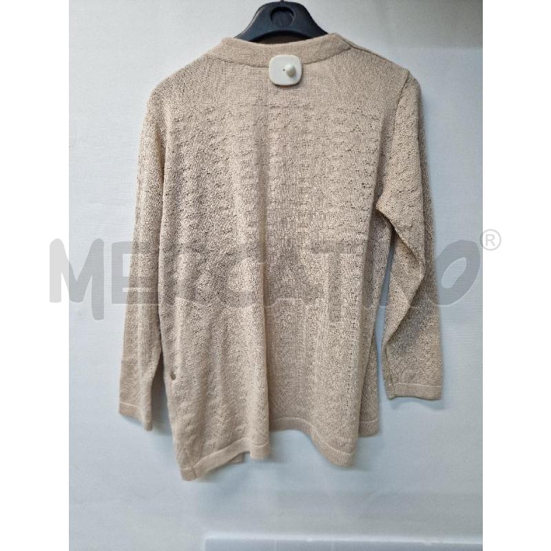 MAGLIA DONNA MARRONE RICAMI BOTT FIORI DORATI | Mercatino dell'Usato Acerra 2