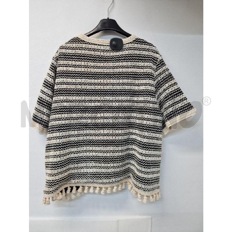 MAGLIA DONNA NERO BIANCO FIORELLARUBINO | Mercatino dell'Usato Acerra 2