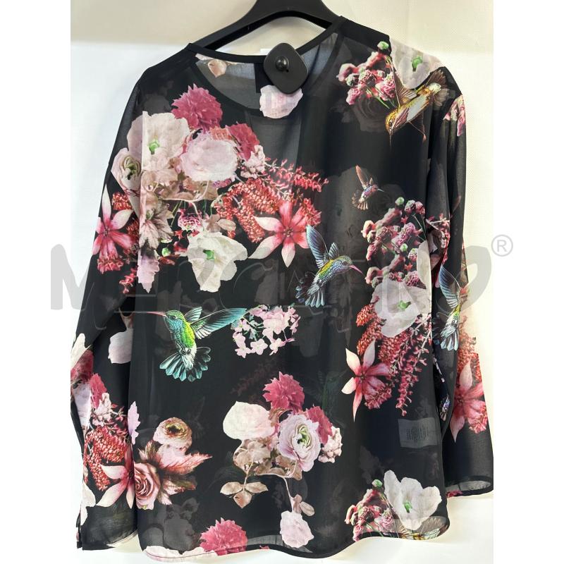 MAGLIA DONNA NERO FIORI PINKO | Mercatino dell'Usato Acerra 2