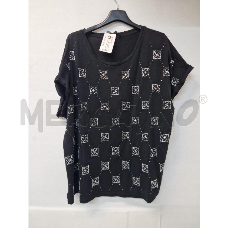 MAGLIA DONNA NERO STRASS FIORELLA RUBINO | Mercatino dell'Usato Acerra 1