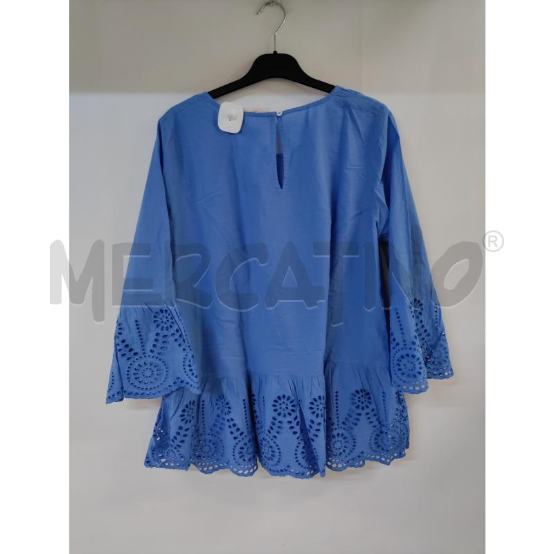 MAGLIA DONNA ONLY CARMAKOMA AZZURRO RICAMO | Mercatino dell'Usato Acerra 2