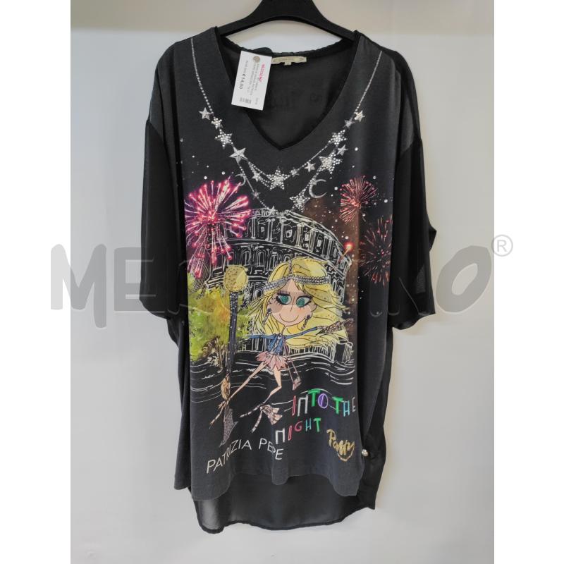 MAGLIA DONNA PATRIZIA PEPE GRIGIO DISEGNO BAMBINA BIONDA | Mercatino dell'Usato Acerra 1