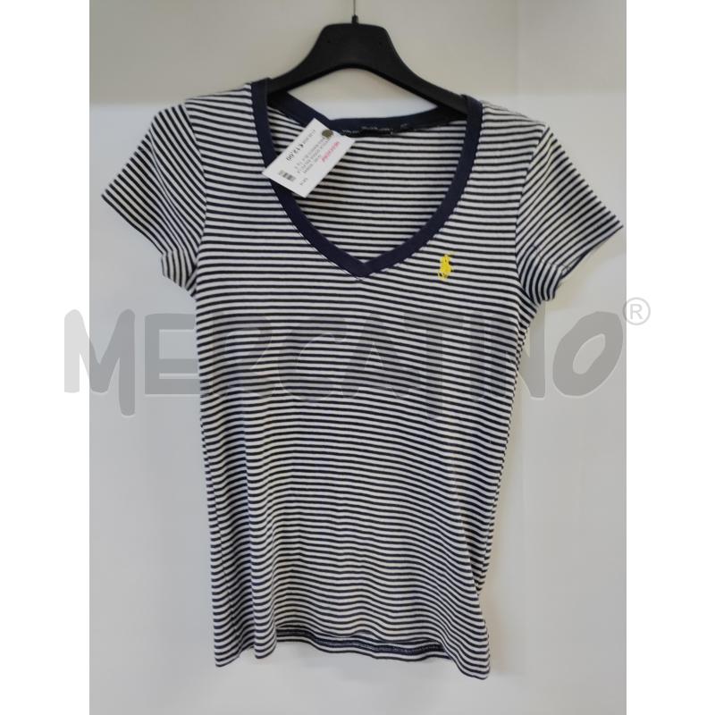 MAGLIA DONNA RALPH LAUREN BIANCO BLU | Mercatino dell'Usato Acerra 1